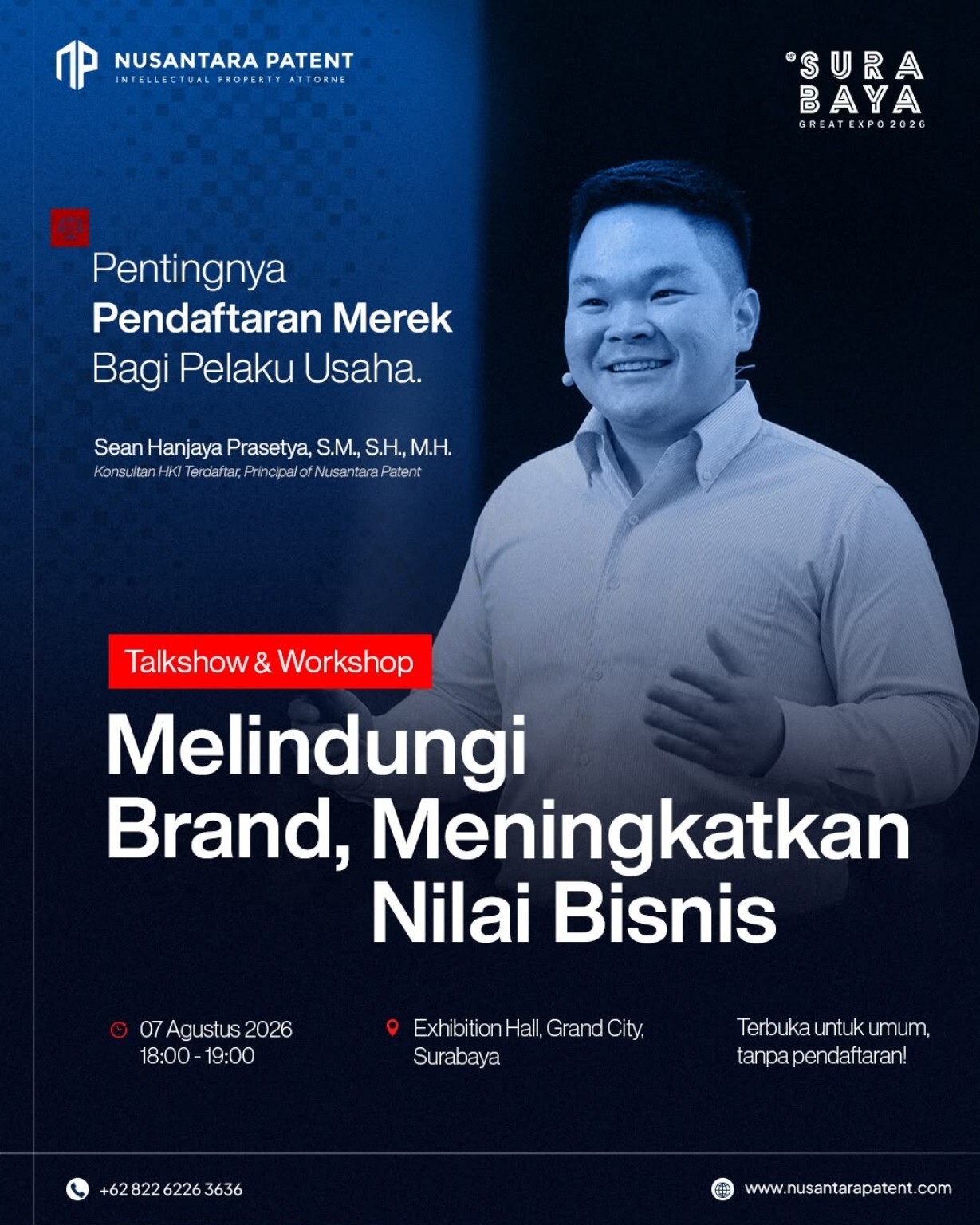 Flyer Talkshow dan Workshop Melindungi Brand, Meningkatkan Nilai Bisnis
