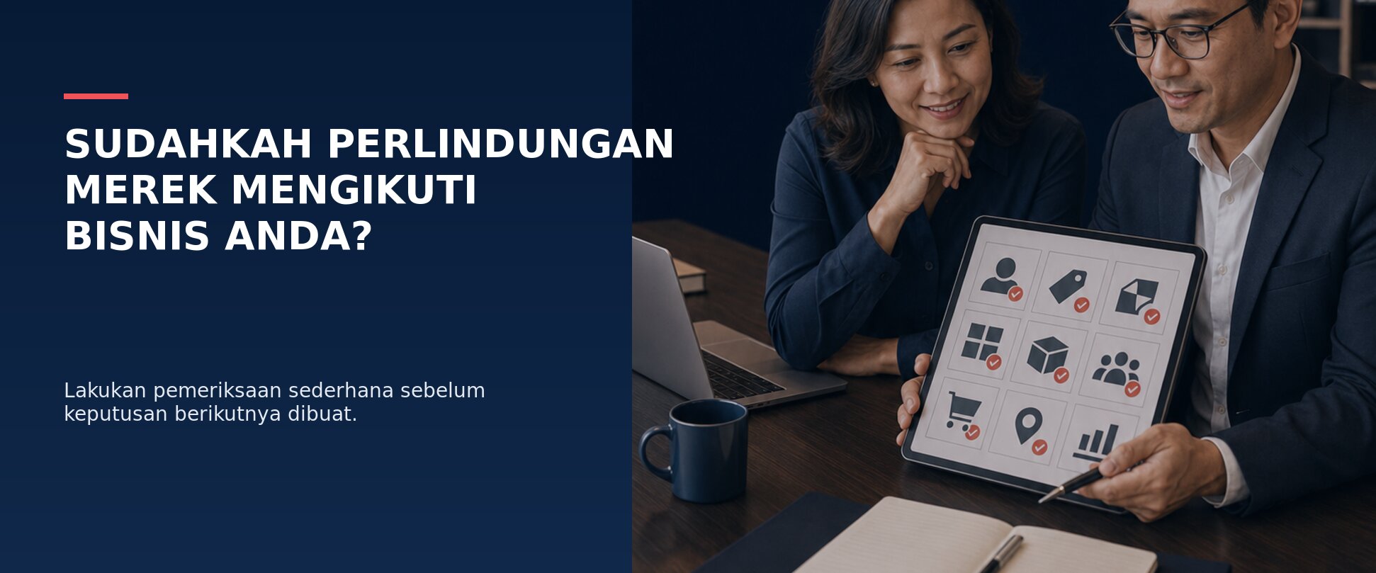 Pemilik usaha memeriksa kembali perlindungan merek bersama Brand Expert